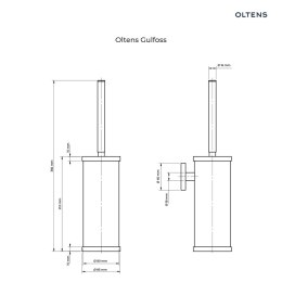 Gulfoss Oltens Gulfoss szczotka toaletowa wisząca złoty połysk 82100800