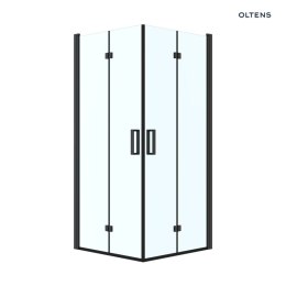 Byske Oltens Byske kabina prysznicowa 80x80 cm kwadratowa czarny mat/szkło przezroczyste 20001300